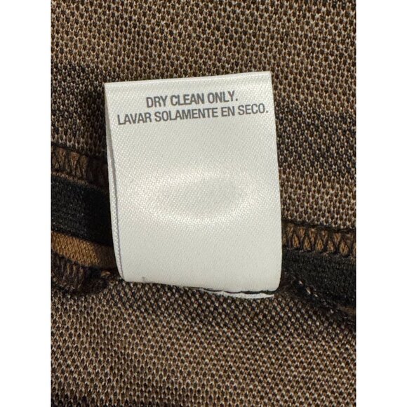 Roz & Ali‎ Brown Black Geometric Print Soft Knit Shift Dress Size 12 Office - Picture 6 of 6